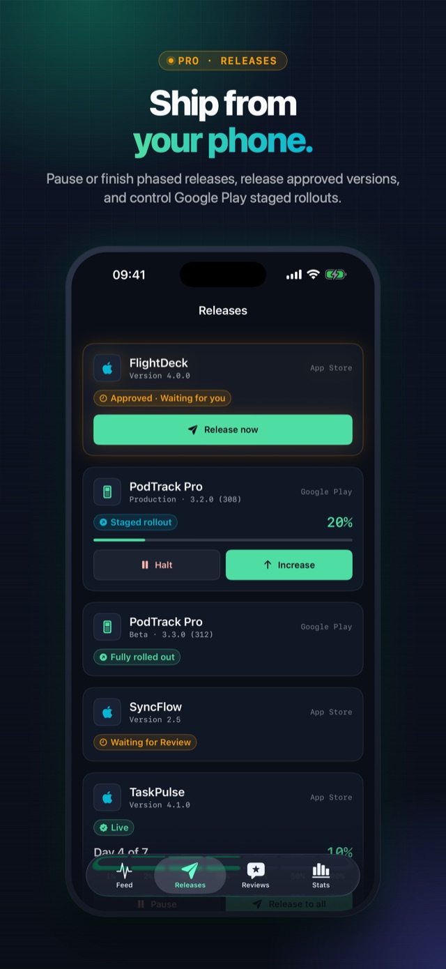 Release control from your phone